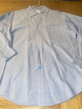 Brooks Brothers - Neck 16 1/2 - Sleeve 4/5 - Blue Textured Polo Dress Shirt